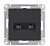 Schneider Electric AtlasDesign Карбон  Розетка 2-местная компьютерная RJ45+RJ45, кат.5E, механизм ATN001085