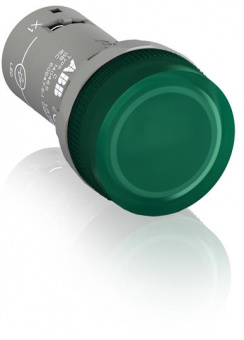 Лампа ABB CL2-523G зелёная со встроенным светодиодом 230В AC /1SFA619403R5232/
