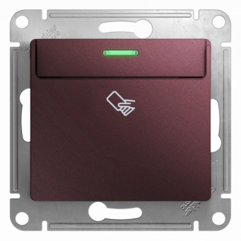 Schneider Electric Glossa Баклажановый Выключатель карточный схема6, 10AX, механизм IP20 скрытая установка GSL001169