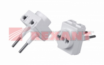 REXANT Переходник электрический "козья ножка" 220В, 10А 11-1065
