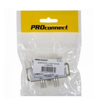 Делитель на 4TV F разъём 5-1000 МГц  PROCONNECT (05-6023) 05-6023