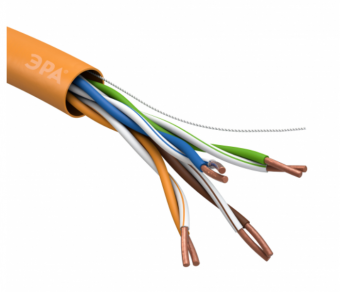 U/UTP 4x2x24 AWG Cat5e CU нг(А) HF 305м  Кабель витая пара ЭРА