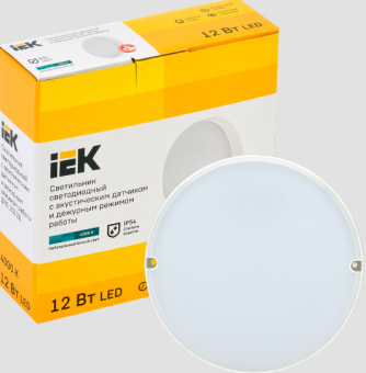Светильник LED ДПО 2013Д 12Вт IP54 4000К деж круг с АД IEK