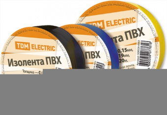 Изолента ПВХ красная 15мм 20м TDM