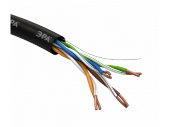 U/UTP 4x2x24 AWG Cat5e CU PE OUTDOOR 305м кабель витая пара ЭРА