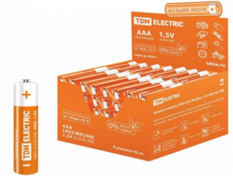 Элемент питания TDM LR03 Alkaline 1,5V PAK-96 (кратно 96)