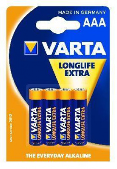 Элемент питания VARTA 4103.101.414 "LONGLIFE " LR03  BP4 (кратно 4)
