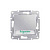 Schneider Electric Sedna Алюминий Выключатель механизм кнопочный с окном для маркировки с синей подсветкой 10А IP20 скрытая установка SDN1600360