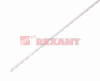 Термоусаживаемая трубка ТУТнг 1.0/0.5мм 1м белая REXANT 20-1001