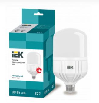 Светодиодная лампа  IEK  30Вт  230В  4000К  E27