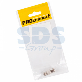 Переходник антенный, (гнездо F - гнездо TV), с кольцом (1шт.) (пакет)  PROconnect 05-4301-4-7