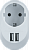Navigator Адаптер 1 гнезда с заземляющими контактами USB3.4A   61 454 NAD-USB01-1E-C-WH 61454