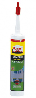 Герметик силиконовый нейтральный "Момент" (белый), 280 мл