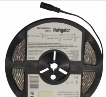 Лента светодиодная Navigator IP20  12V   7.2Вт/м  3000К  71 414 NLS-5050WW30  СД (1уп.- 5м) (кратно 5)
