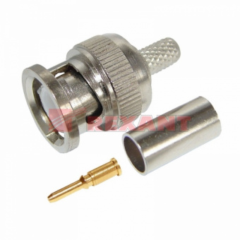 Разъём  штекер  BNC  RG-6  обжим  (01-001С)  REXANT 05-3003