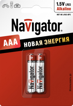 Элемент питания Navigator NBT-NE-LR03-BP2 94 750 (кратно 2)