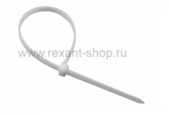 Хомут (стяжка) нейлон  3.0 х 100  бел.  (100шт)  многоразовый  СКМ-100  REXANT 07-0109 07-0109