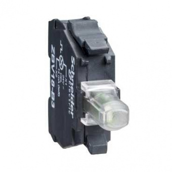 Контакт блок  Schneider Electric  со светодиод. зеленый  24В  ZBV18B3