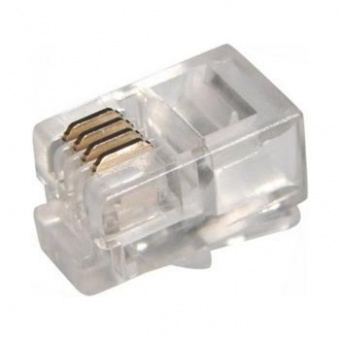 Разъем телефонный RJ11 (4р4с) /ТРУБКА Rexant/Proconnect 05-1001-3 05-1001-3 (кратно 100)