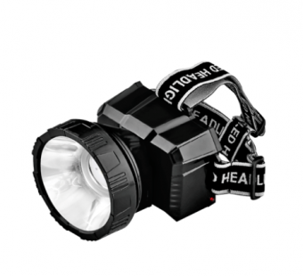 Фонарь налобный IN HOME HLA 08B LED 150Lm 9ч 2 режима, аккумулятор, зараядное устройство 230В черный