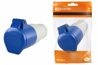 Розетка TDM 213 переносная 2Р+PЕ 16А 220В IP44