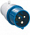 Вилка TDM 013 2P+PE 16А 220В IP44