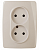 ЭРА  Эра12  Слоновая Кость  Розетка 2X2P, 16А-250В, б.л.,   12-2007-02 Б0038811