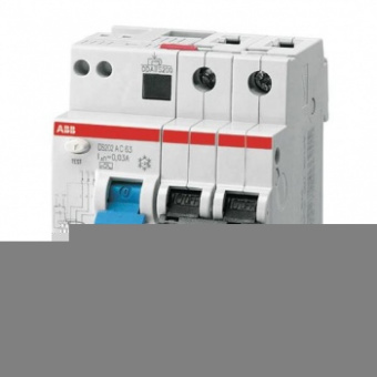 Дифференциальный автомат  2П  20А   30мА  ABB  DS202  характеристика С  тип АС  4 модуля  ELC 2CSR252001R1204