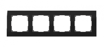 Werkel  Aluminium Черный Алюминий Рамка 4-местная  WL11-Frame-04 /W0041708    a039119/a050956
