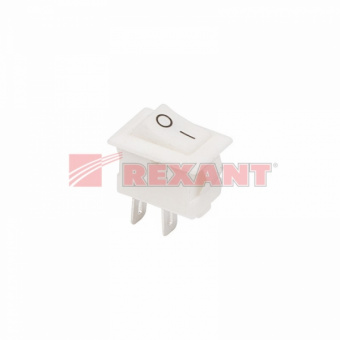 Выключатель клавишный 250V 3А (2с) ON-OFF белый  Micro  (RWB-101)  REXANT 36-2012