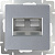 Werkel Серебряный Розетка Механизм 2-местная Ethernet RJ-45 WL06-RJ45+RJ45